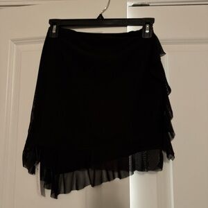 Black Ruffled Skirt and Matching Top